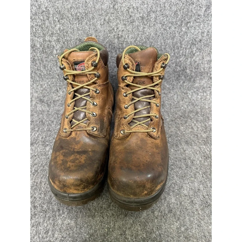 Red Wing Shoes Boots Mens Size 11.5 Brown Waterproof Leather King Toe 2240 Work
